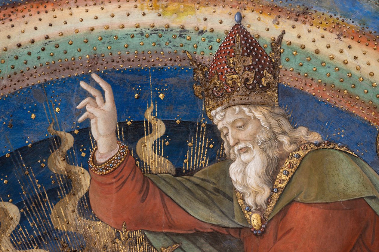 Boże, szczegół Koronacji Maryi autorstwa Filippo Lippi