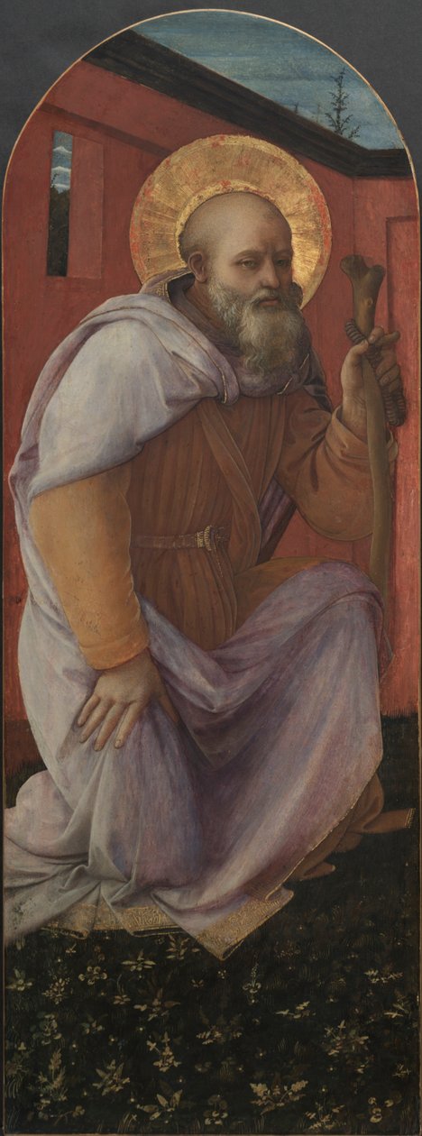 Panel z tryptyku: Św. Antoni Opat autorstwa Filippo Lippi