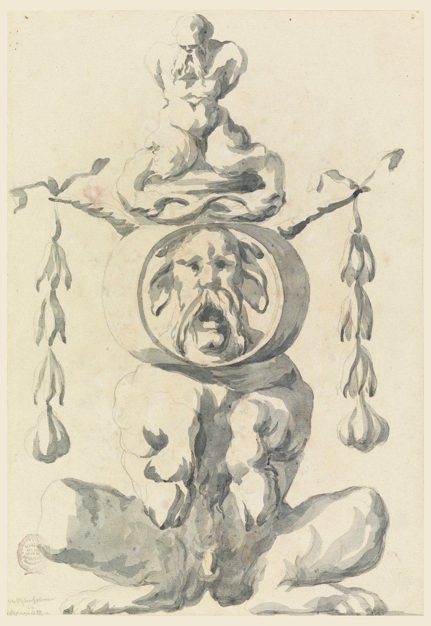 Rysunek, postać groteskowa, 1550-1625 autorstwa Filippo Marchionni