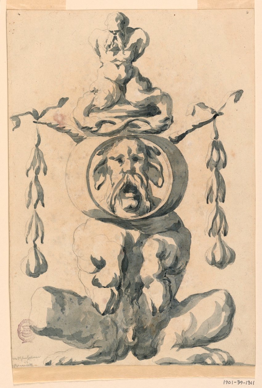 Rysunek, postać groteskowa, 1550-1625 autorstwa Filippo Marchionni