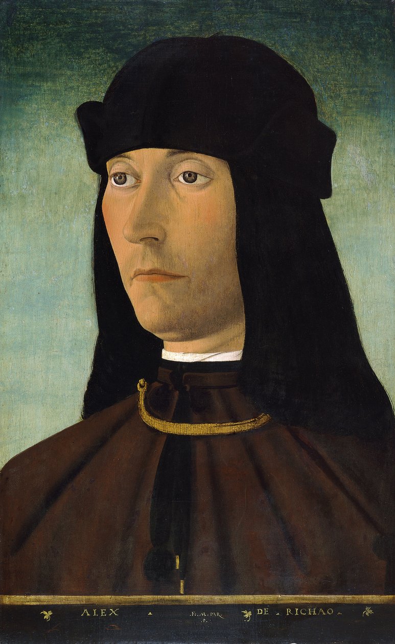 Portret Alessandro de Richao, po 1491 autorstwa Filippo Mazzola