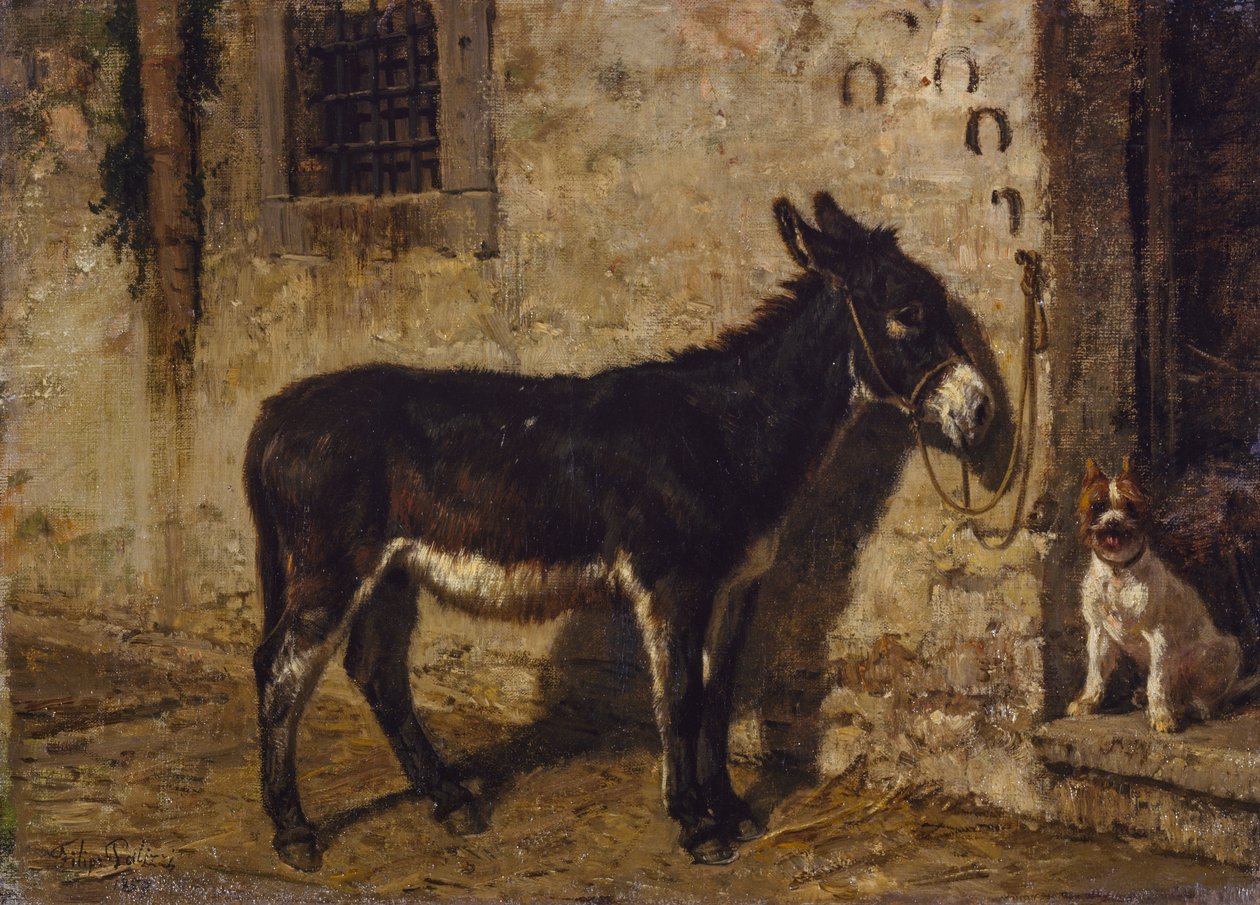 U drzwi domu autorstwa Filippo Palizzi