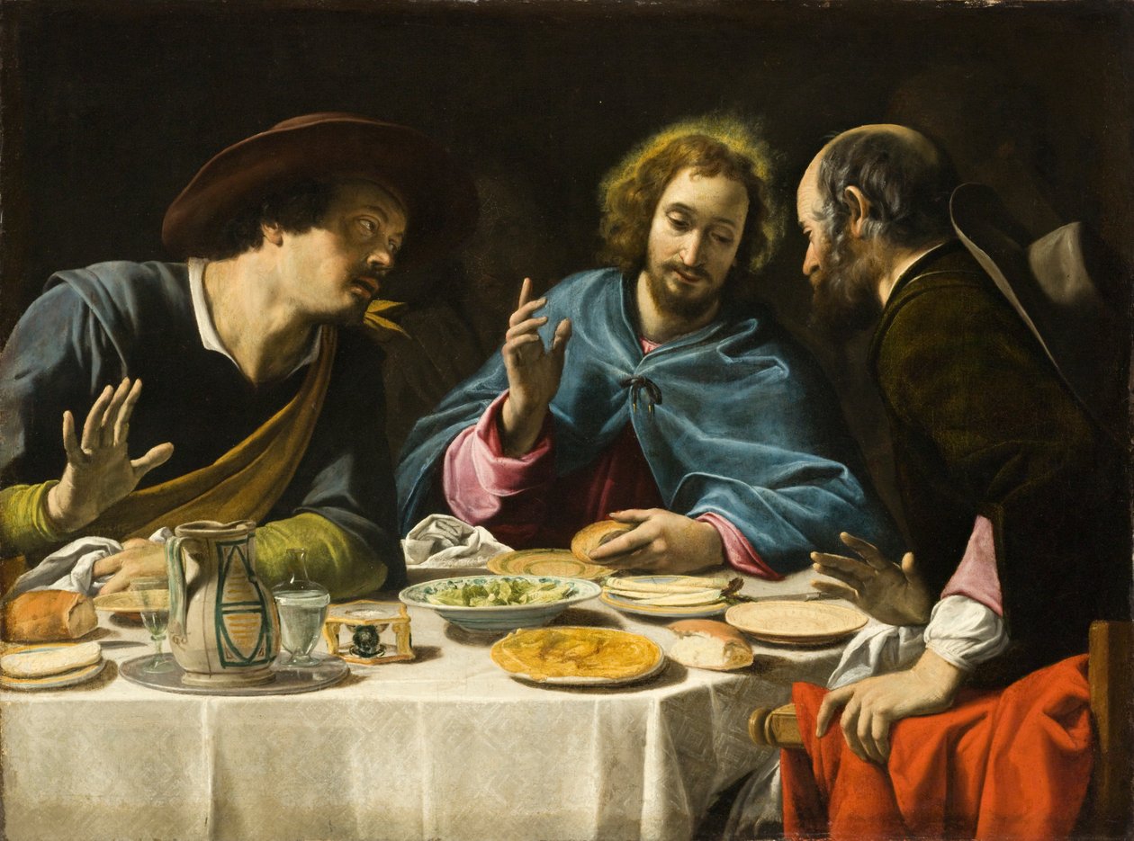 Wieczerza w Emaus, ok. 1625 (olej na płótnie) autorstwa Filippo Tarchiani