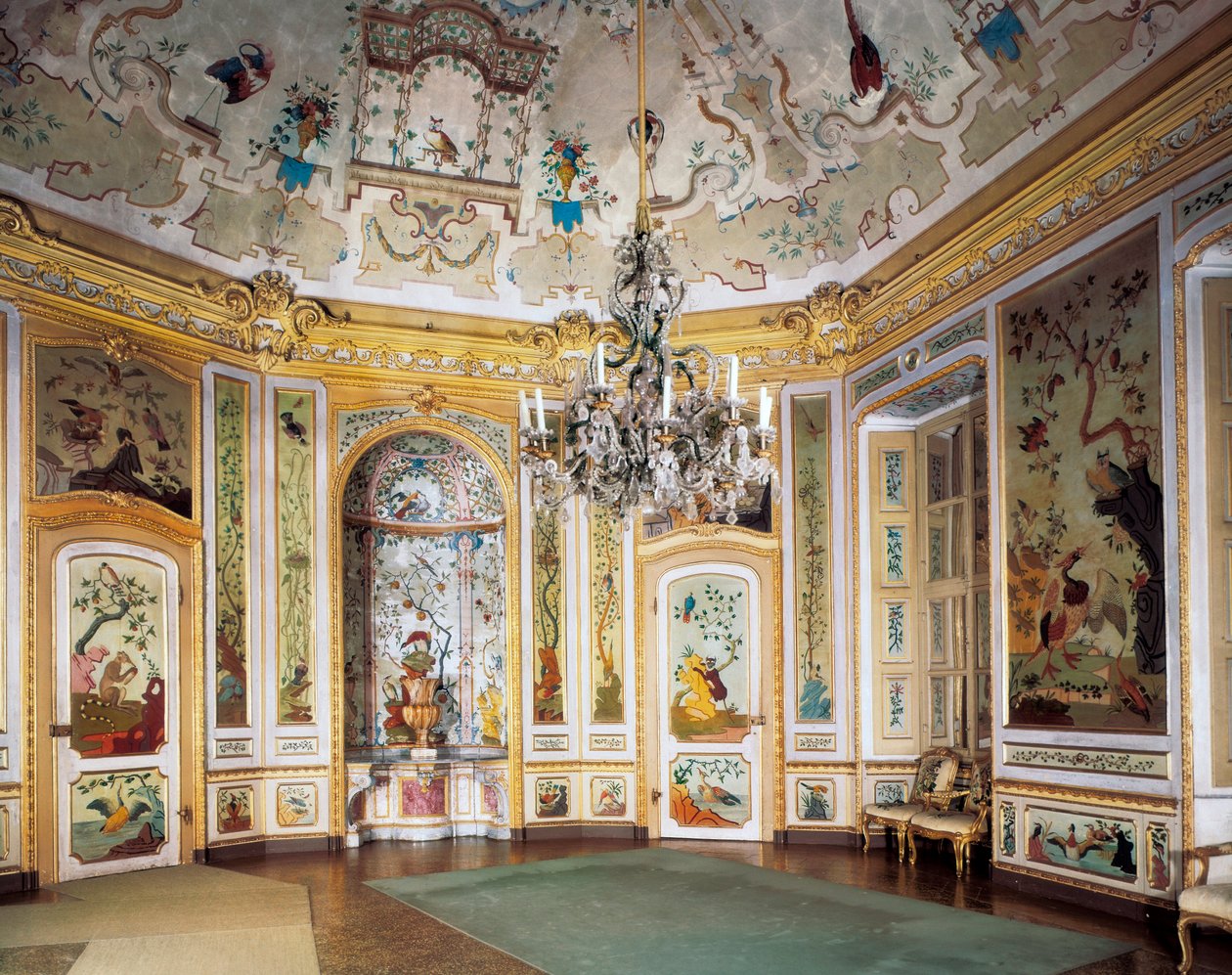 Pałacyk myśliwski Stupinigi, Turyn, Włochy, ok. 1930 r. 1729 (zdjęcie) autorstwa Filippo or Juvara Juvarra