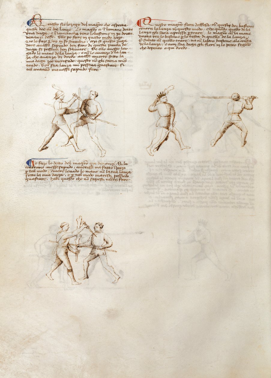 J. Paul Getty Museum Ms. Ludwig XV 13, folio 31v (Wenecja, początek XV w., 279x206 mm) autorstwa Fiore dei Liberi