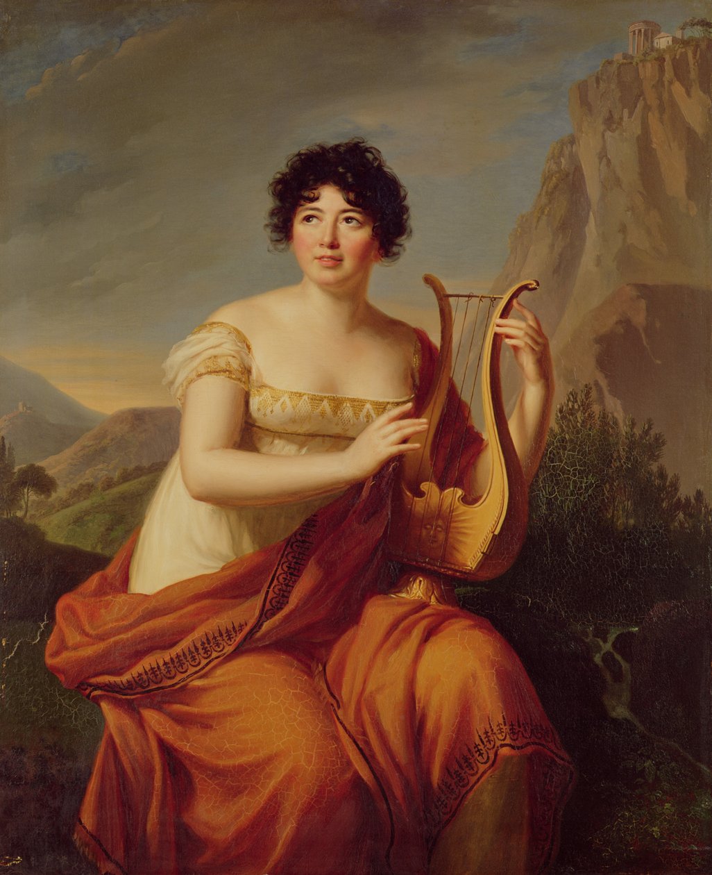 Madame de Stael jako Corinne autorstwa Firmin Massot
