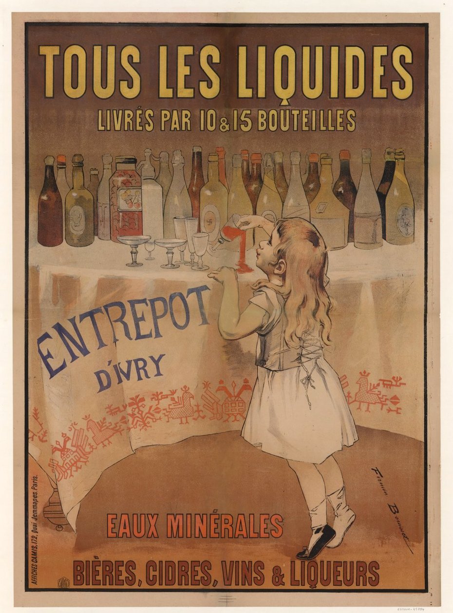 Magazyn bluszczu. Wody mineralne, piwa, cydry, wina i likiery, 1897. autorstwa Firmin Bouisset