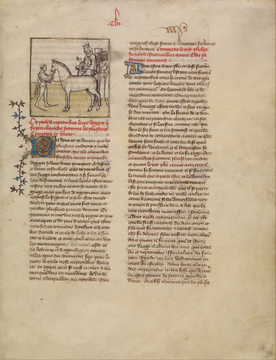 Aleksander Wielki autorstwa First Master of the Bible historiale of Jean de Berry