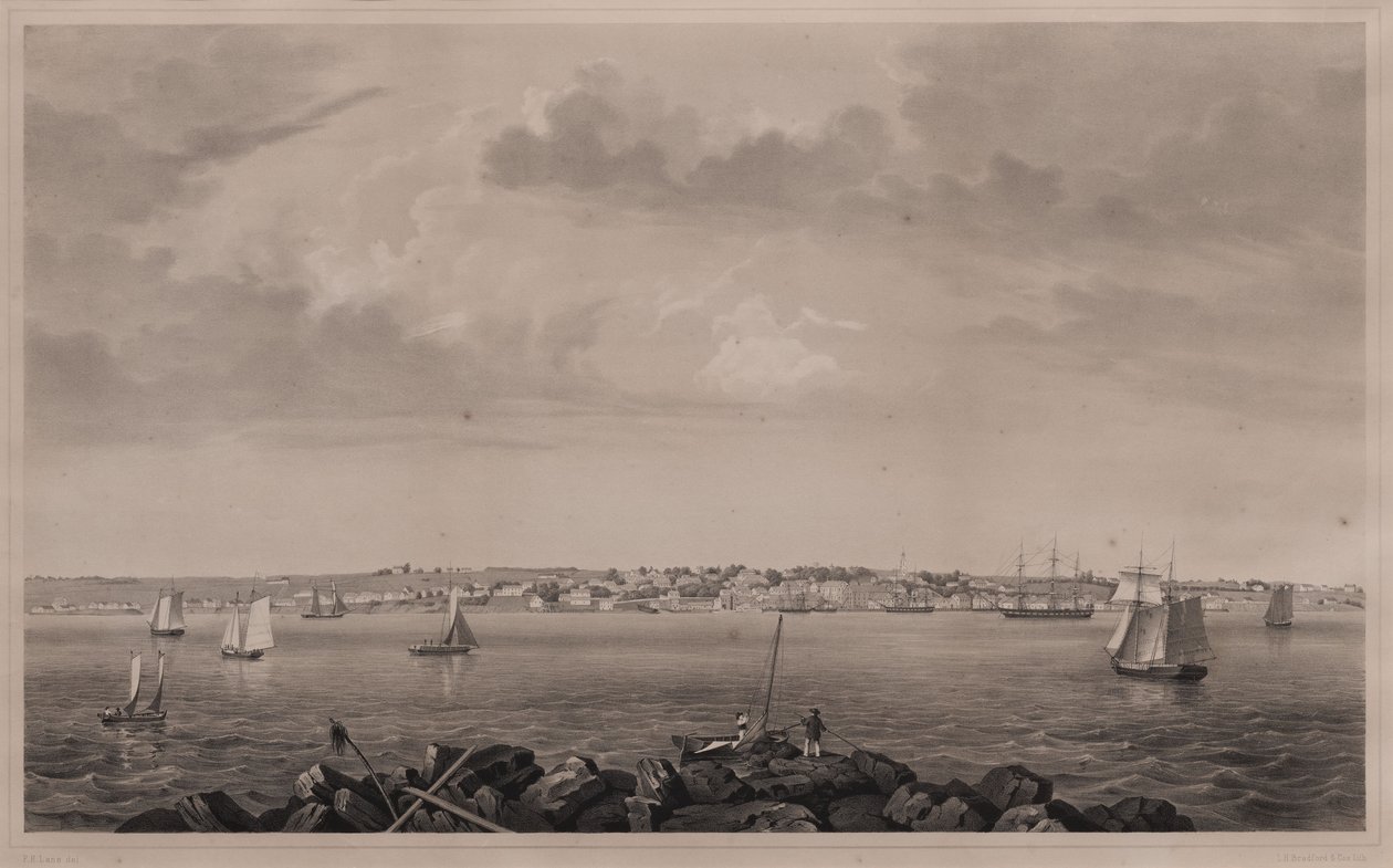 Castine, widok z Hospital Island autorstwa Fitz Henry Lane