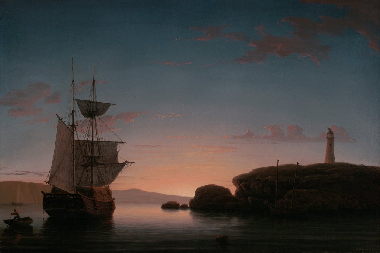 Latarnia morska w Camden, Maine autorstwa Fitz Henry Lane