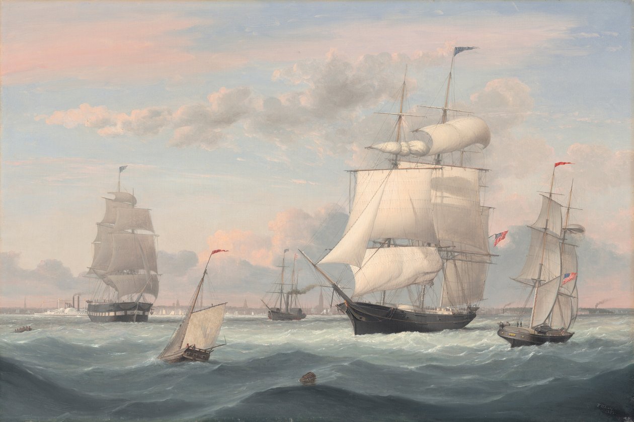 Port w Nowym Jorku autorstwa Fitz Henry Lane