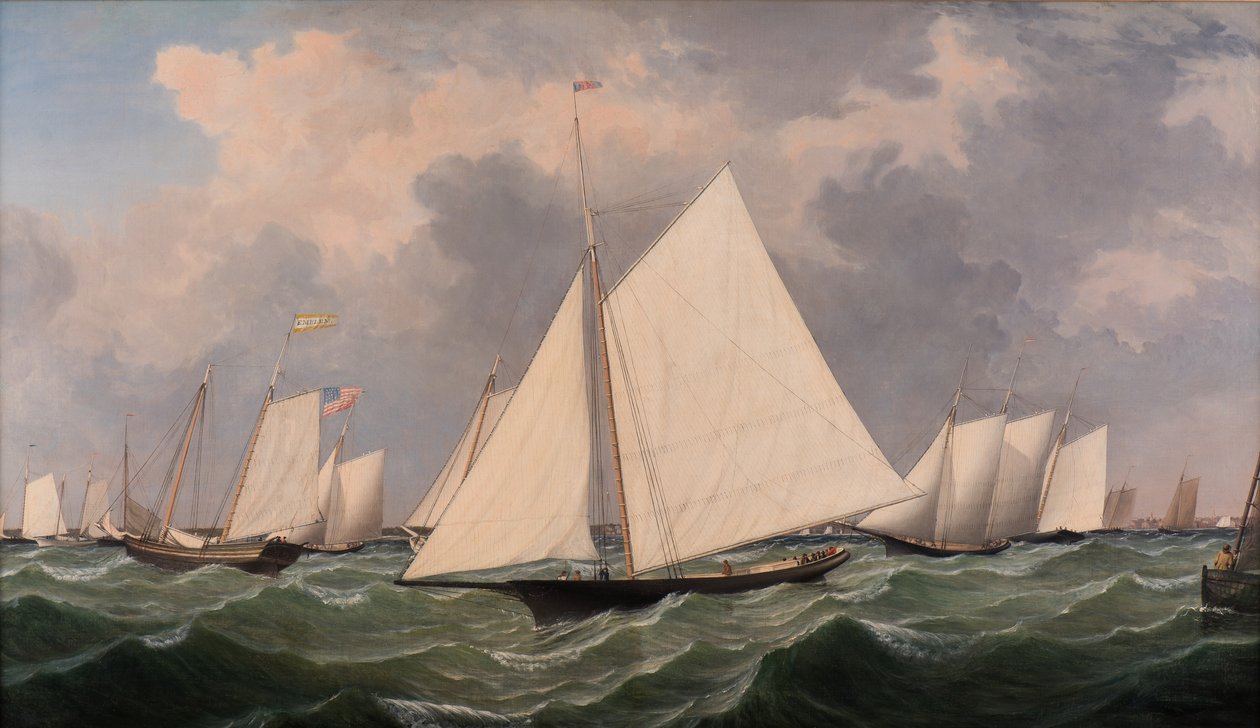 Regaty New York Yacht Club, 1856 autorstwa Fitz Henry Lane