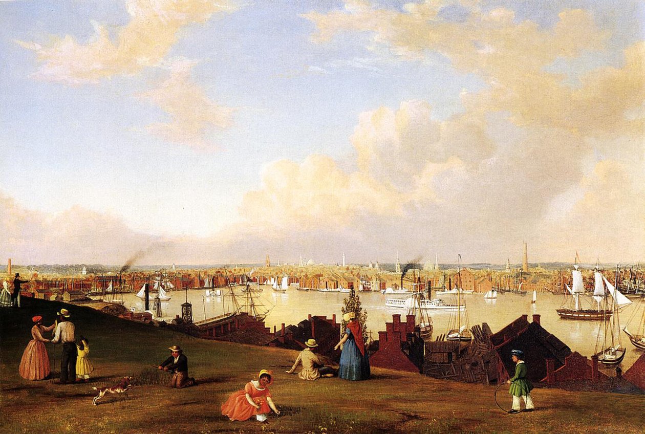 Widok Baltimore, ok.1850 autorstwa Fitz Henry Lane