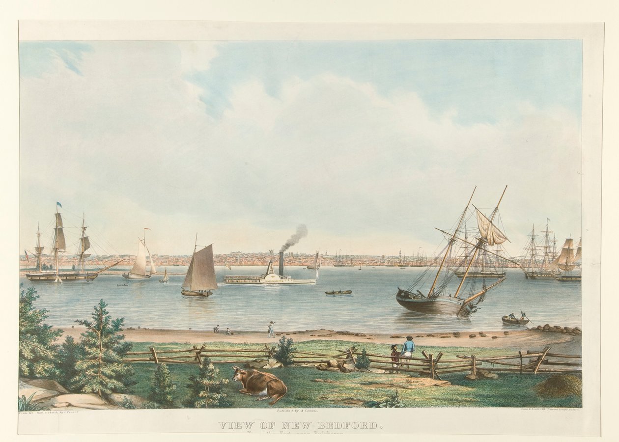 Widok na nowe Bedford. / Z Fortu w pobliżu Fairhaven autorstwa Fitz Henry Lane