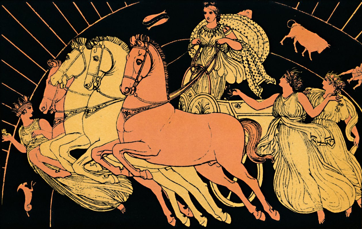 Konie Poranka, 1880 autorstwa Flaxman