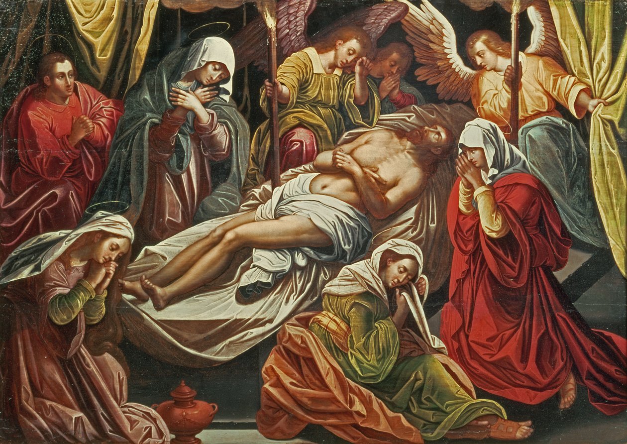 Pochówek Chrystusa, Villabranca (panel) autorstwa Flemish School