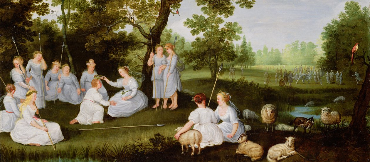 Krajobraz z pasterzami i pasterzami autorstwa Flemish School