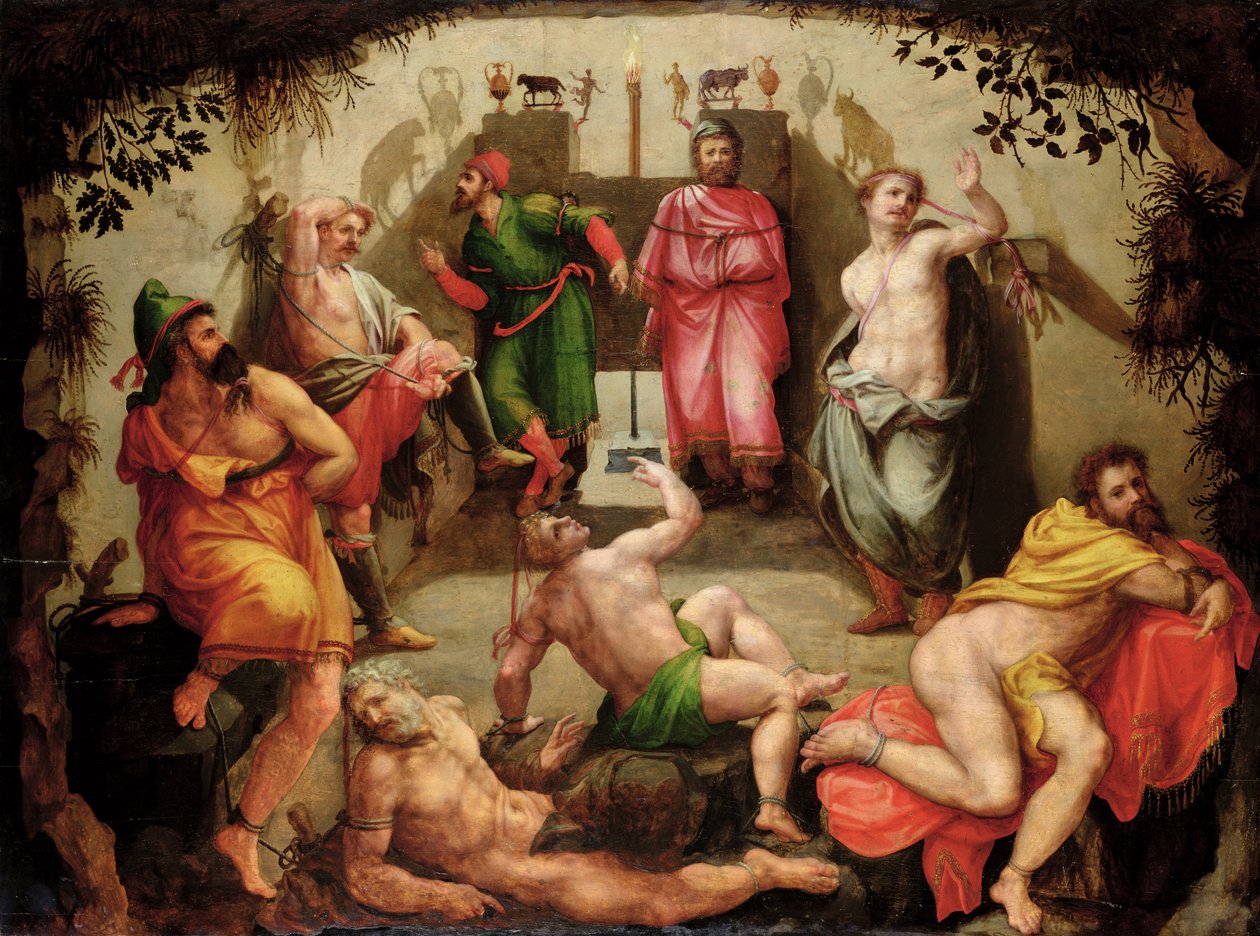 Jaskinia Platona autorstwa Flemish School