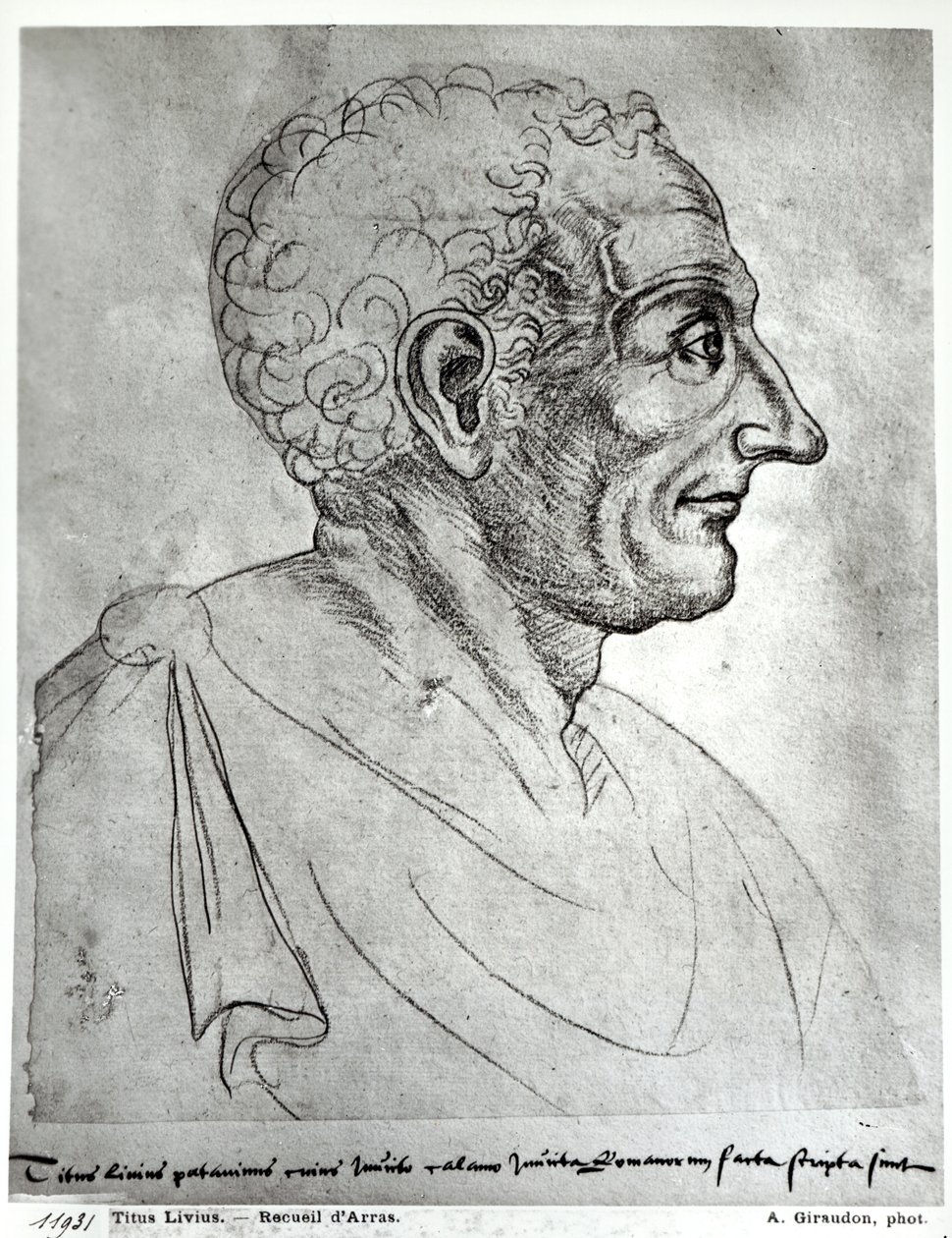 Portret Tytusa Liwiusza zwanego Liwiuszem (59BC-17AD) (czerwona kreda) autorstwa Flemish School