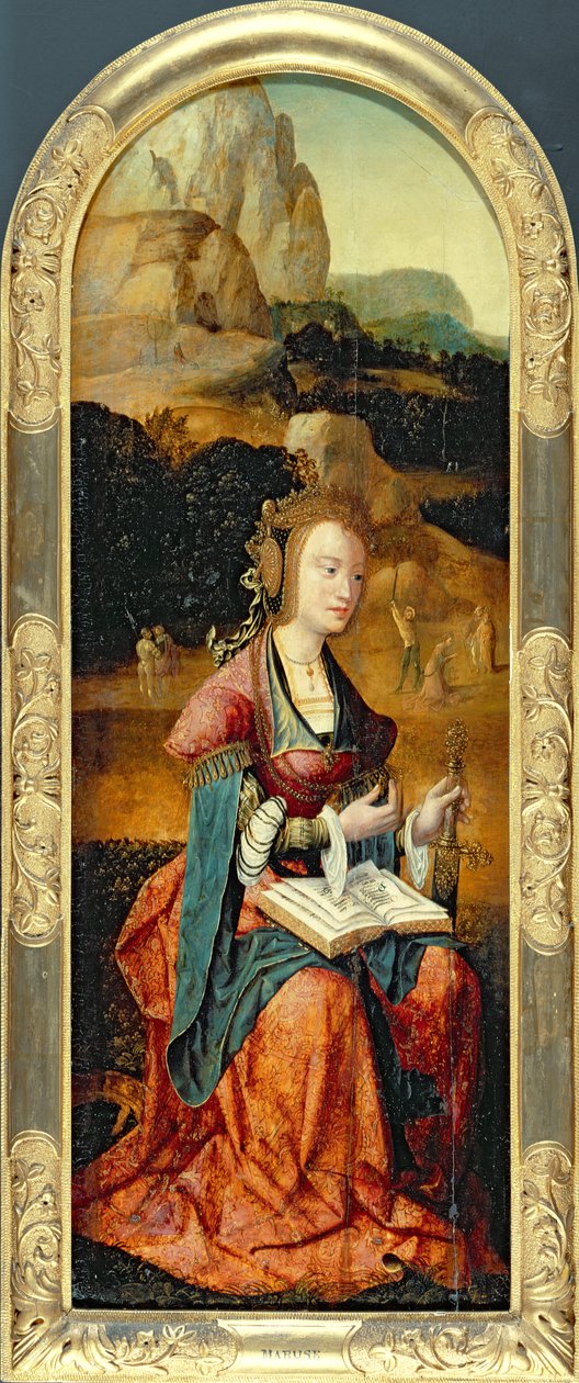 Św. Katarzyna Aleksandryjska, początek XVI w. autorstwa Flemish School