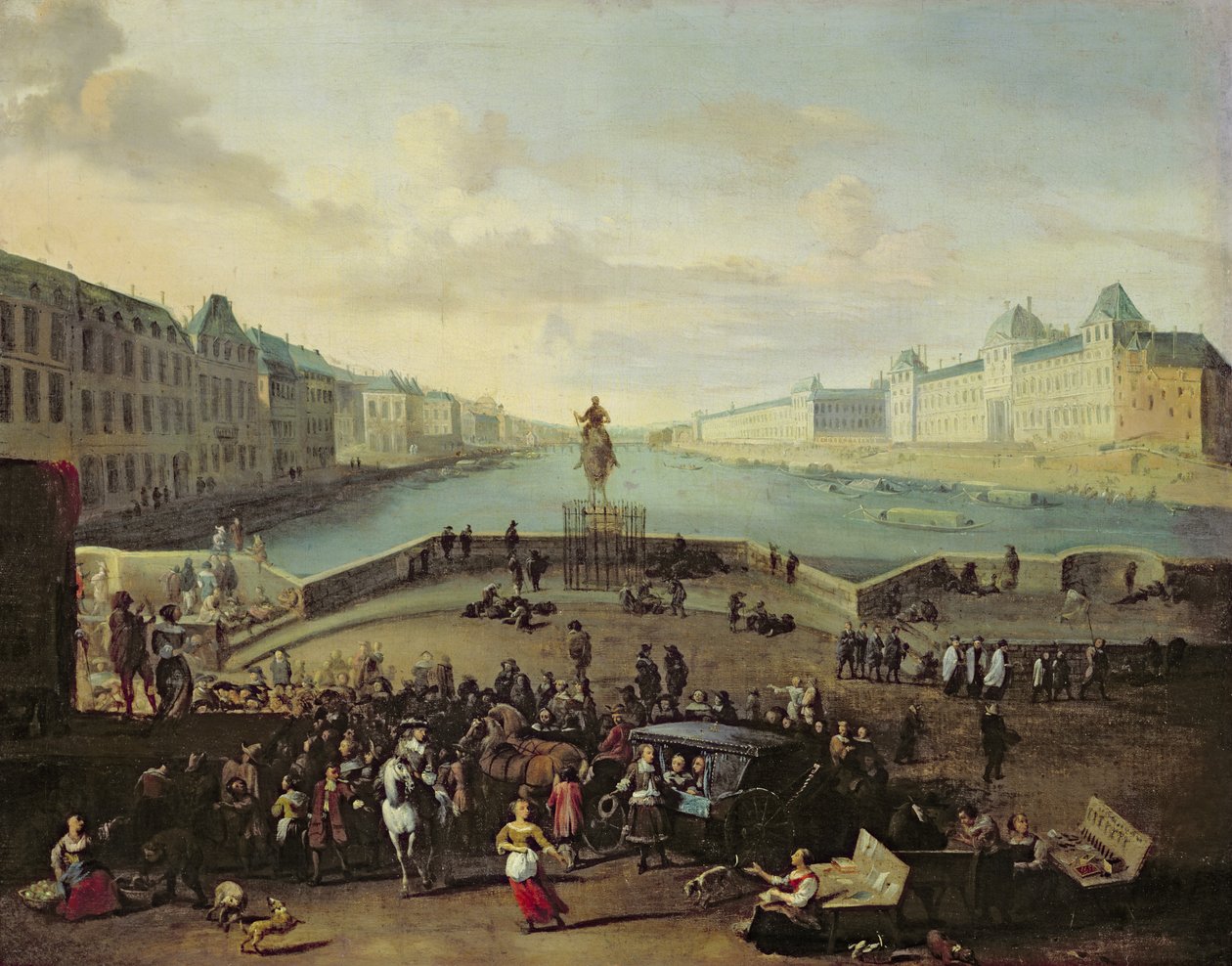 Pont Neuf, Paryż, 1665-69 autorstwa Flemish School
