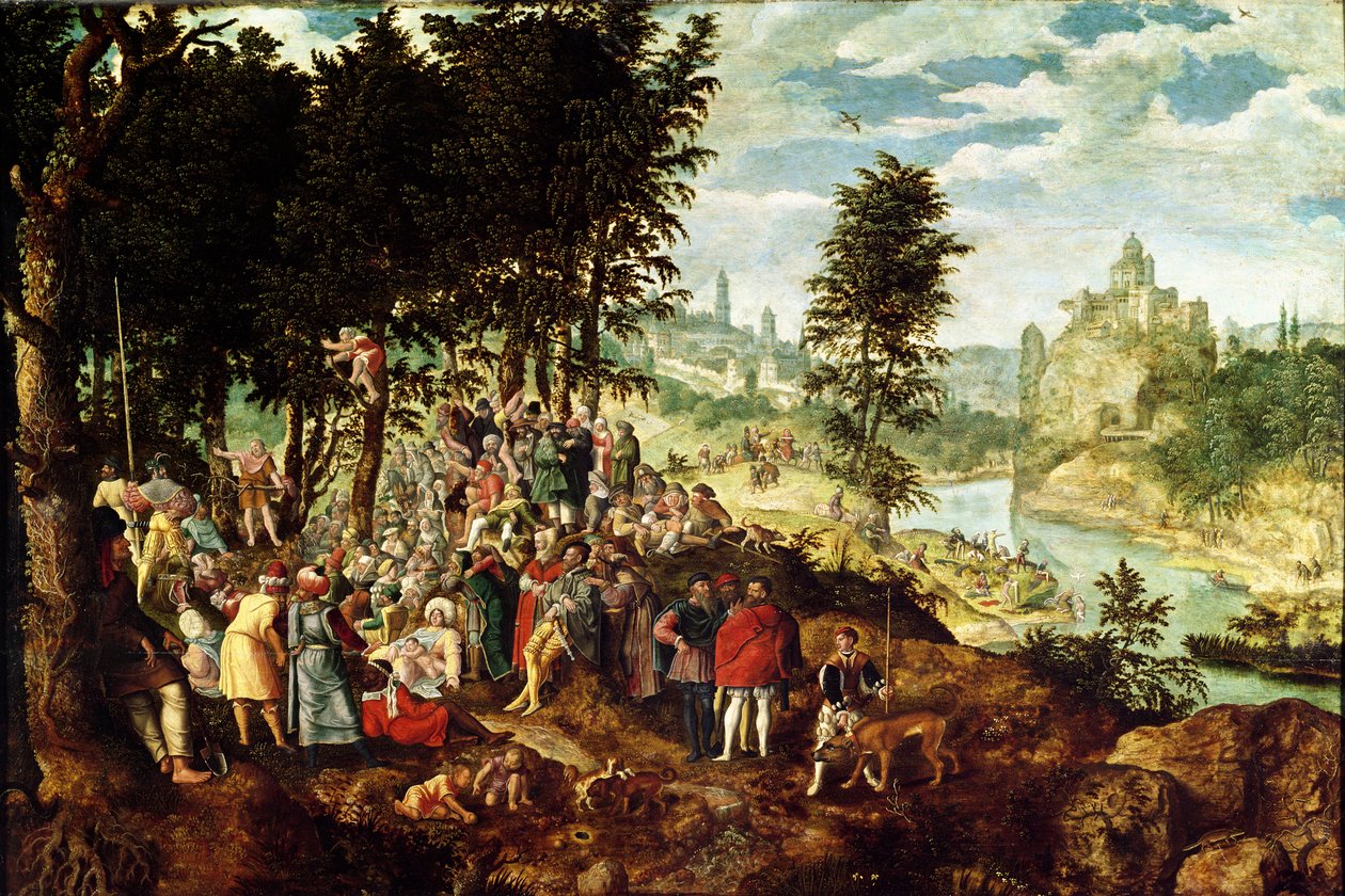 Kazanie o św. Janie Chrzcicielu, ok. 1550 r. autorstwa Flemish School