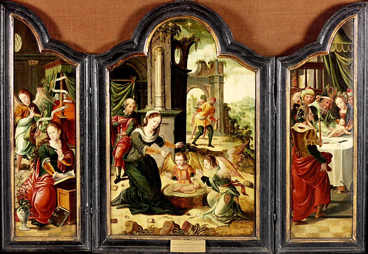 Szopka, XVI lub XVII wiek autorstwa Flemish School