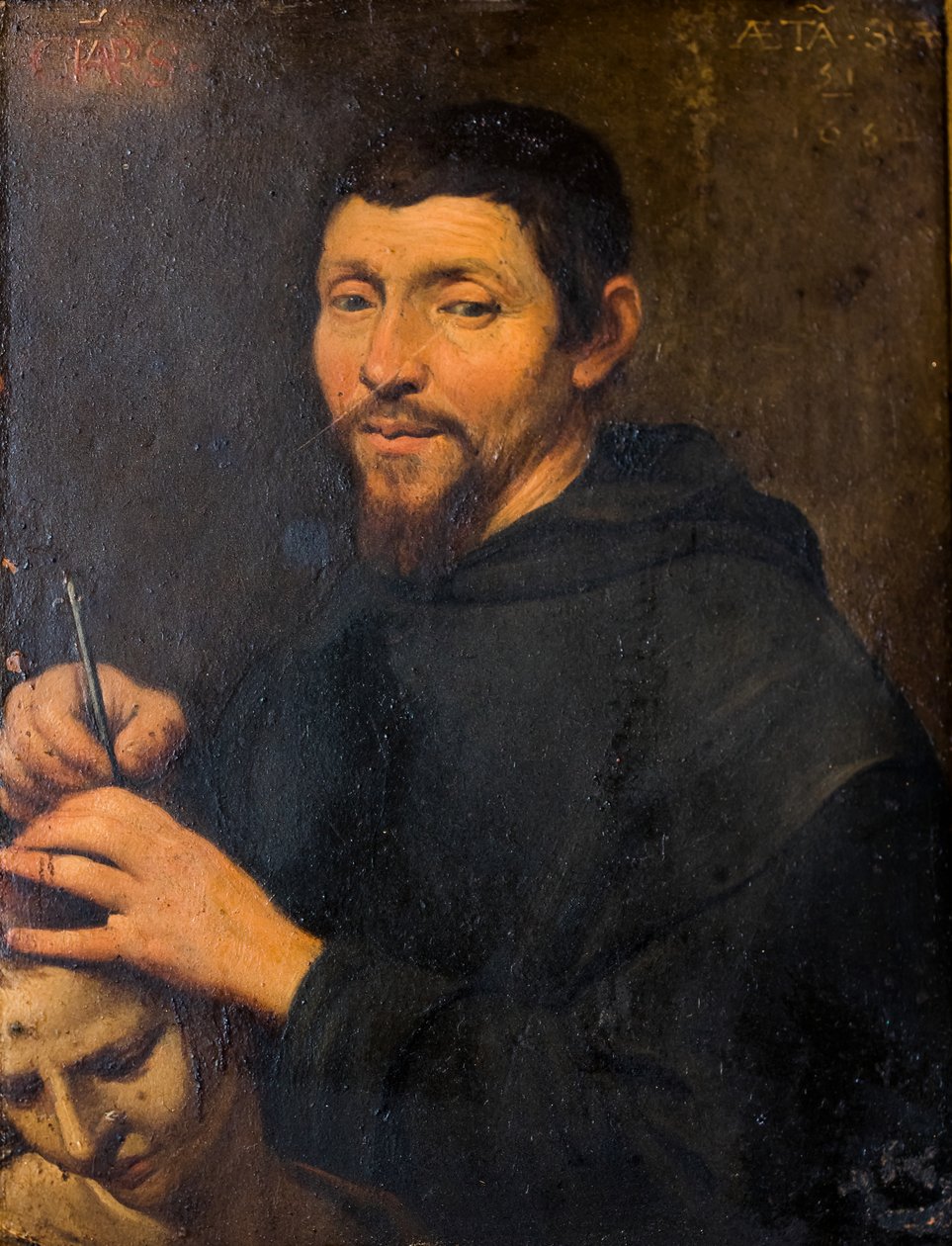 Kleryk wykonujący operację trepanacji autorstwa Flemish School