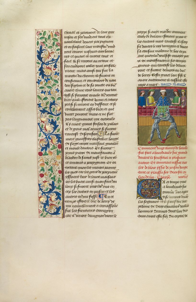 Turniej w Bordeaux, ok. 1480-83 (tempera i złoto na pergaminie) autorstwa Flemish School
