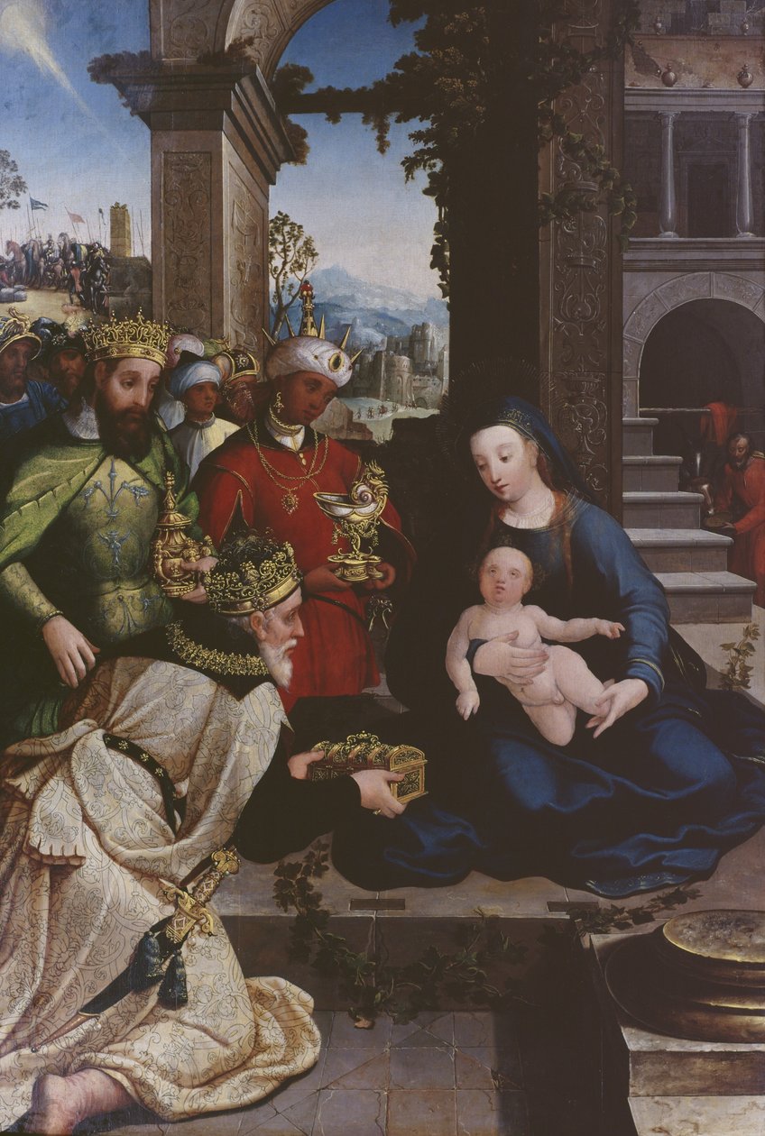 Adoracja Trzech Króli, ok. 1500 autorstwa Flemish School