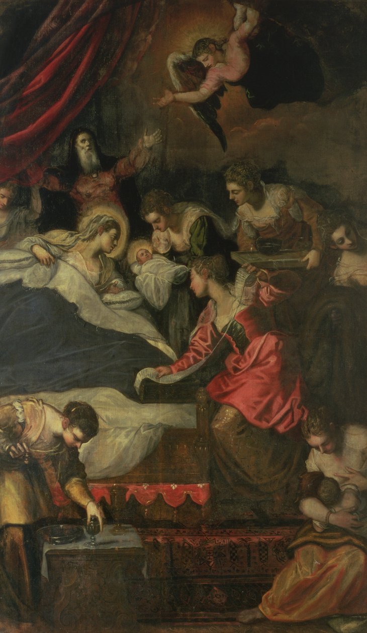 Chiara Albini Pietrazzani i jej pięcioro dzieci Eleanora, Vincenzo, Cinzia, Tullo i Anna autorstwa Flemish School