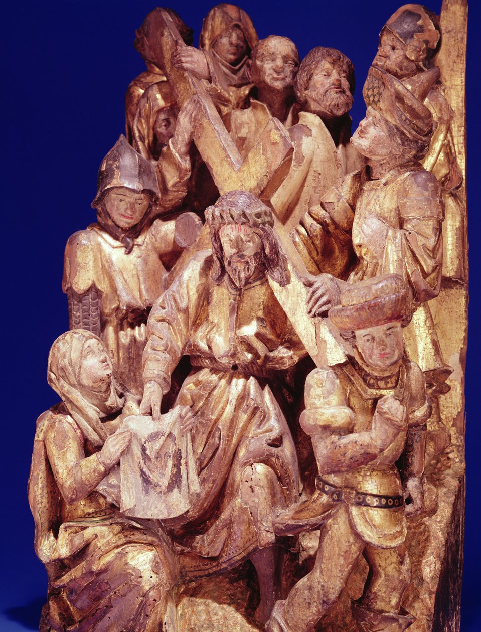 Chrystus dźwigający krzyż ze św. Weroniką (drewno) autorstwa Flemish School