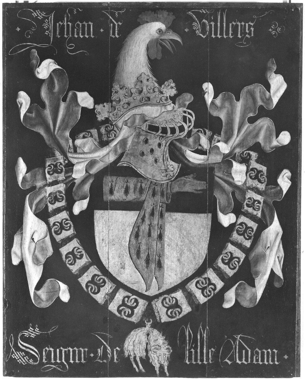 Herb Jehan de Villers (zm. 1439), Seigneur of Lille Adam, 3. Kapituła Orderu Złotego Runa, Dijon, 1430 autorstwa Flemish School