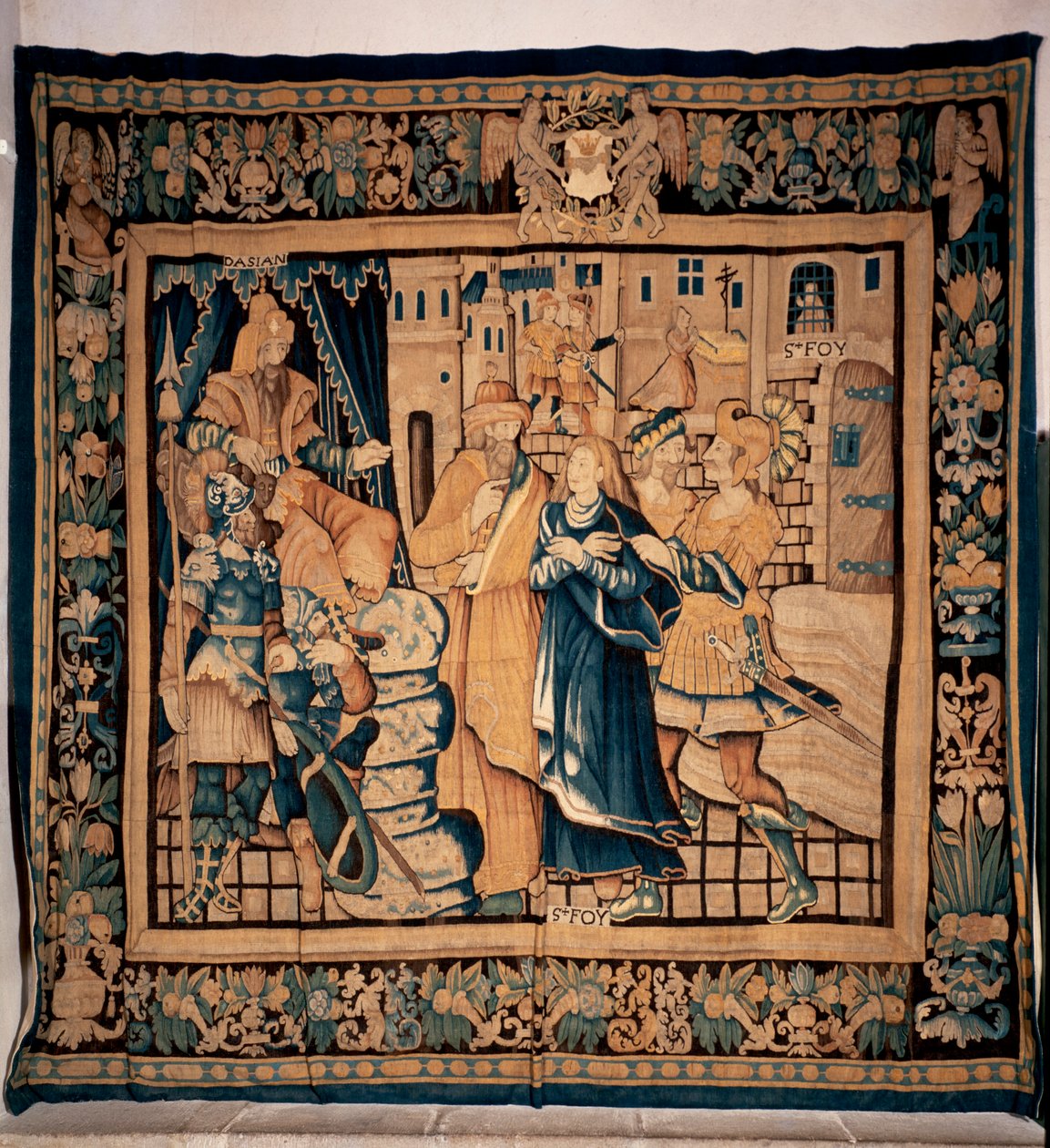 Skarbiec muzeum Conques (Le Trésor de Conques). Flamandzki gobelin. Historia Sainte Foy. 16 wiek (?). autorstwa Flemish School