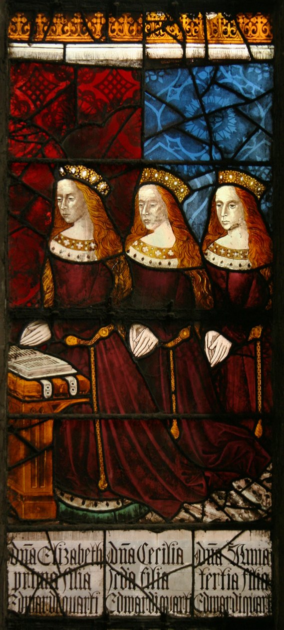 Córki króla Edwarda IV, ok. 1480 (witraże) autorstwa Flemish School