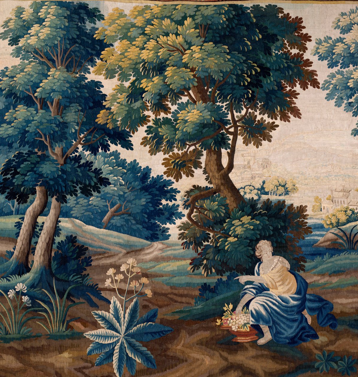 Flamandzki gobelin. Koniec XVII wieku. Własność kościoła Sint-Walburgakerk Oudenaarde (Dekenij van de Sint-Walburga). autorstwa Flemish School