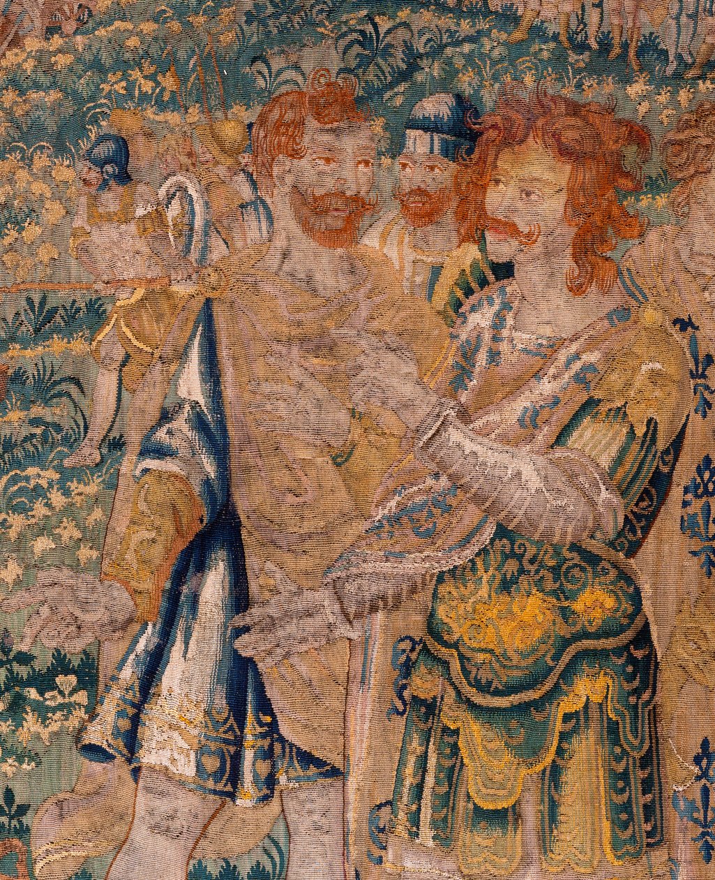 Flamandzki gobelin. Brat Hannibala, Hasdrubal, wzięty do niewoli przez Rzymian. Atelier Oudenaarde. 347x407cm. Inv 00005. autorstwa Flemish School