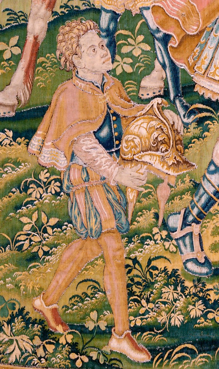 Flamandzki gobelin. Seria Księga Judyty. Wojna dochodzi do Judy (Llega la guerra a Judá). Czwarty gobelin w serii. Produkcja Holandia, Bruksela(?). Druga połowa XVI wieku. Tkanina Wełna. Lokalizacja Kościół św. Mikołaja z Bari (muzeum autorstwa Flemish School