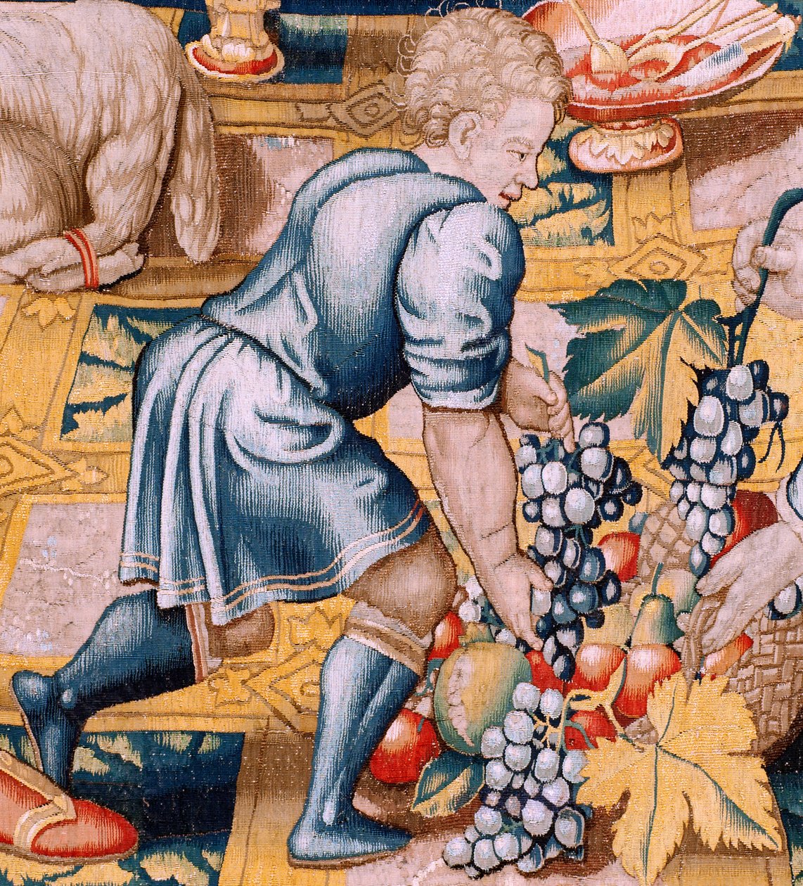Flamandzki gobelin. Seria Historia Hannibala. Przysięga Hannibala (Juramento de Aníbal). Pierwszy gobelin z serii. Bajki anonimowego mistrza Holandii. Produkcja w Brukseli, warsztat. Około 1570. Tkanina Wełna i jedwab, 6,5/7 osnowy na cm. Rozmiar 34 autorstwa Flemish School