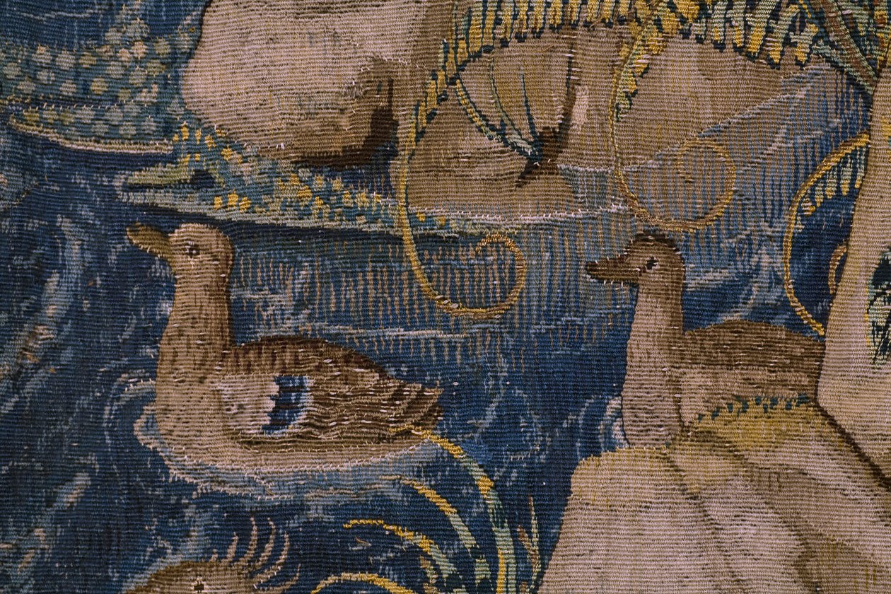 Flamandzki gobelin. Seria Historia św. Jana Chrzciciela: Chrzest Chrystusa (Het doopsel van Christus). Atelier w Brukseli. 1515-1520. autorstwa Flemish School