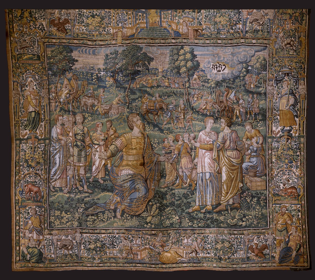 Flamandzki gobelin. Seria: Historia Abrahama. Powołanie Abrahama (Powołanie Abrahama). Około 1575-1 autorstwa Flemish School