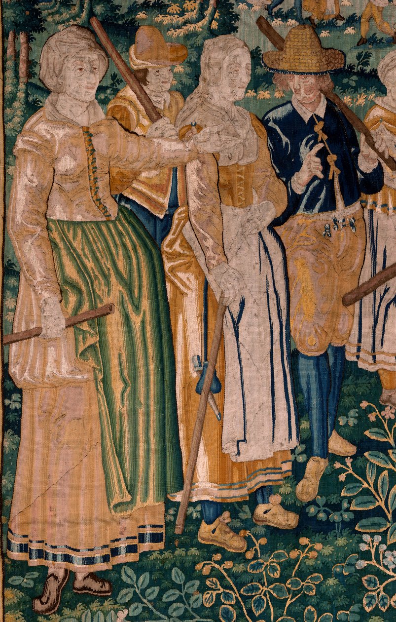 Flamandzki gobelin. Gra w gęsi. Atelier Oudenaarde. 341x395cm. Inw (83058)-7 / 0008. XVII wiek. autorstwa Flemish School