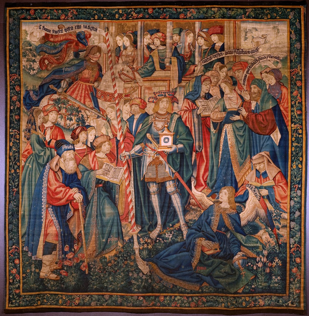 Flamandzki gobelin. Triumf czasu (De triomf van de Tijd, El triunfo del Tiempo). Wełna i jedwab. 347x342cm. Prywatna kolekcja. ok. 1504. autorstwa Flemish School