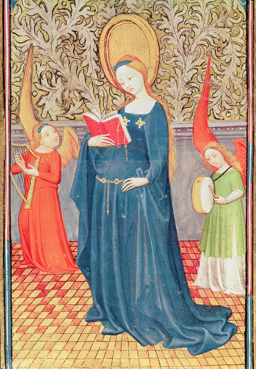 Fol.144v św. Cecylii, z Księgi Godzin Don Duarte autorstwa Flemish School