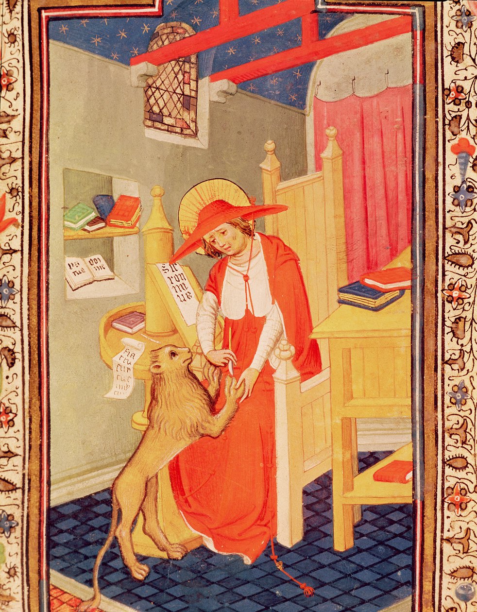 Fol.310v św. Hieronima, z Księgi Godzin Don Duarte autorstwa Flemish School