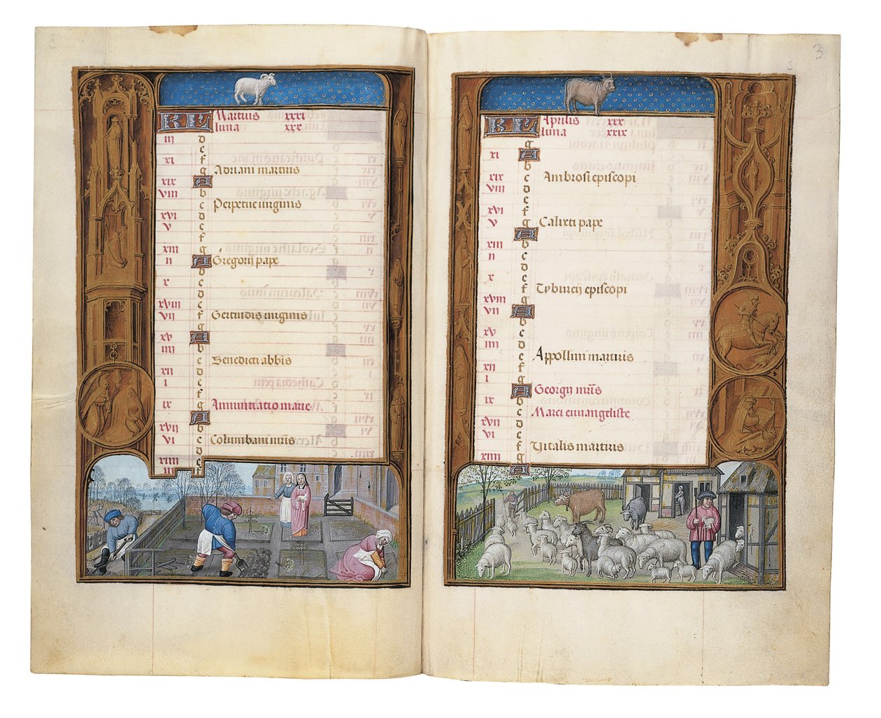 Folio z Godzinek Rotszylda, Gandawa lub Brugia, ok. 1505 autorstwa Flemish School