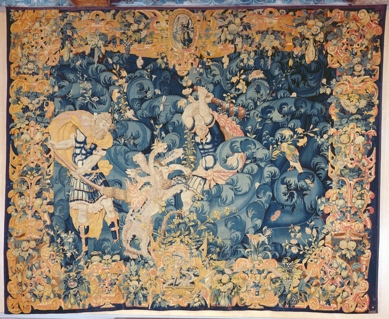 Hercules and the Lernean Hydra, Warsztat Audenarde (gobelin z wełny i jedwabiu) autorstwa Flemish School