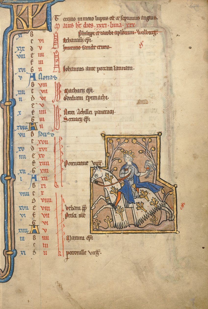 MS 14 f.5, maj: Hawking, ok. 1250 autorstwa Flemish School