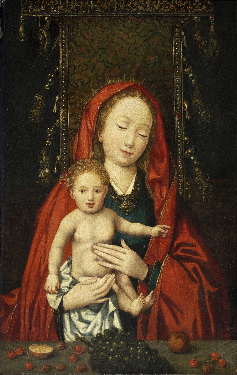 Madonna z Dzieciątkiem, ok. 1500 (olej na desce) autorstwa Flemish School