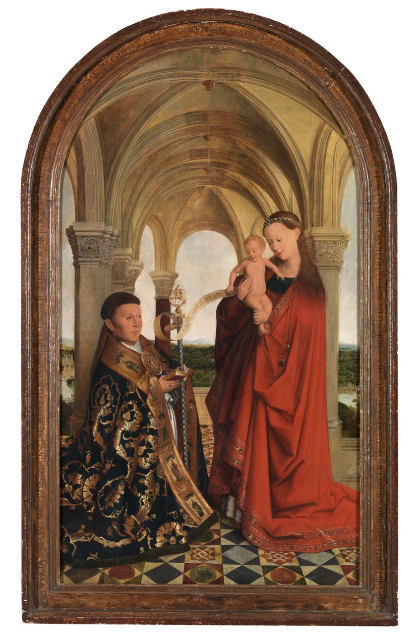 Madonna z Petrusem Wijtsem (olej na desce) autorstwa Flemish School